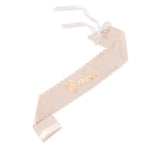 Blush Pink & Rose Gold Satin Bachelorette Sashes