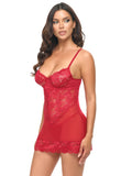Page Unlined Lace Chemise With G-string