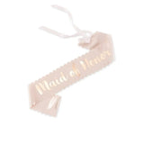 Blush Pink & Rose Gold Satin Bachelorette Sashes
