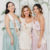 Blush Pink & Rose Gold Satin Bachelorette Sashes