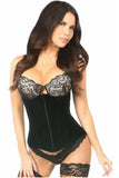 Lavish Black Velvet Underbust Corset XLarge