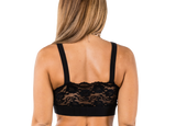 Foxers Black Crop Top with Foxers Logo Elastic Empire Band