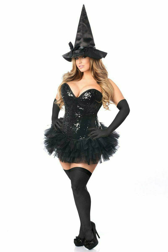 Top Drawer 4 PC Sexy Witch Corset Costume - Daisy Corsets