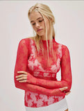 Sheer Floral Lace Top