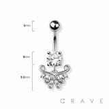 BELLY RING DANGLE BUTTERFLY ROMANTIC