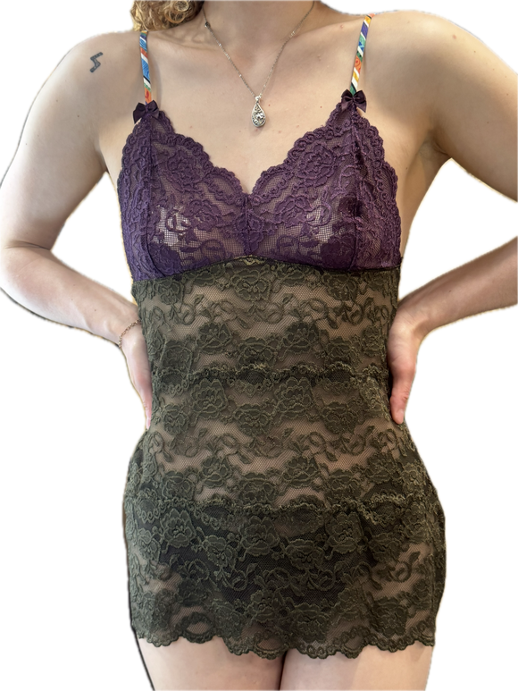 Foxers Mystic Mulberry Lace Camisole-3 Row