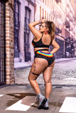 Rainbow Two-Piece Pride Set with Thigh Band