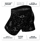 THE BIG BANG | GLOW IN THE DARK CONSTELLATION BALL HAMMOCK® POUCH UNDERWEAR WITH FLY