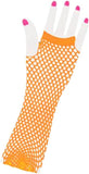 Neon Long Fingerless Fishnet Gloves
