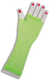 Neon Long Fingerless Fishnet Gloves
