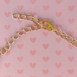 Gold 5 hearts chain choker