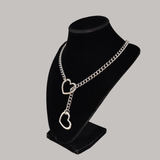 Cuban Chain Heart Slip Chain Choker Collar