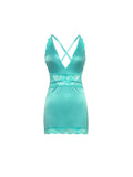 Alessandra Satin Babydoll Dress