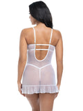 Portia Polka Dot Lace Babydoll Dress