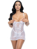 Portia Polka Dot Lace Babydoll Dress