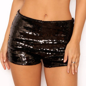 Sequins Shorts with Zipper