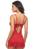 Page Unlined Lace Chemise With G-string