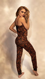 Tiger Animal Print Two Piece Lounge Pant Set