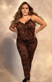 Tiger Animal Print Two Piece Lounge Pant Set