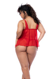 Eyelash Lace Short Babydoll-1/2X