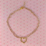 Gold heart chain choker/necklace