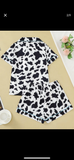 Cow Print Pajama Set