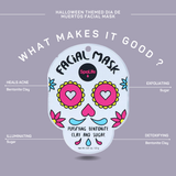 Halloween Dia de Muertos Inspired Skincare Sheet Mask | 9 Pk
