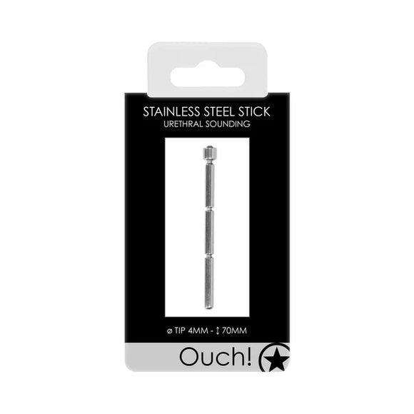 Ouch! Urethral Sounding Stainless Steel Stick 4 mm