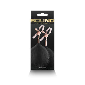 Bound Nipple Clamps F1 Black Feathers