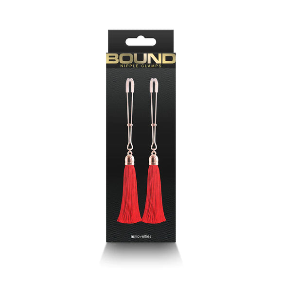 Bound Nipple Clamps T1 Red