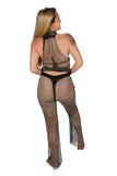 Rhinestone Mesh Pants