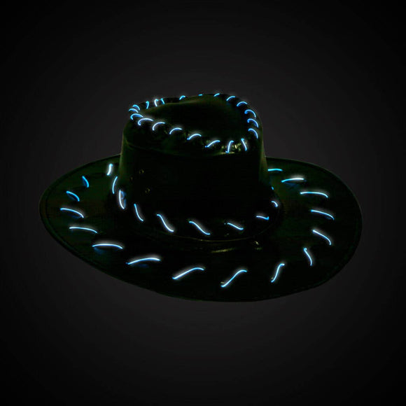 Leatherette Light Up Cowboy Hat led