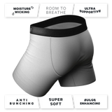 Shinesty The 50 Shades | Grey Ball Hammock® Pouch Underwear with Fly
