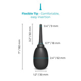 b-Vibe Flexible Silicone Anal Douche Black
