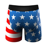 Shinesty The Mascot American Flag Ball Hammock Pouch Underwear with Fly