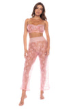 Rose Floral Lace top and pants