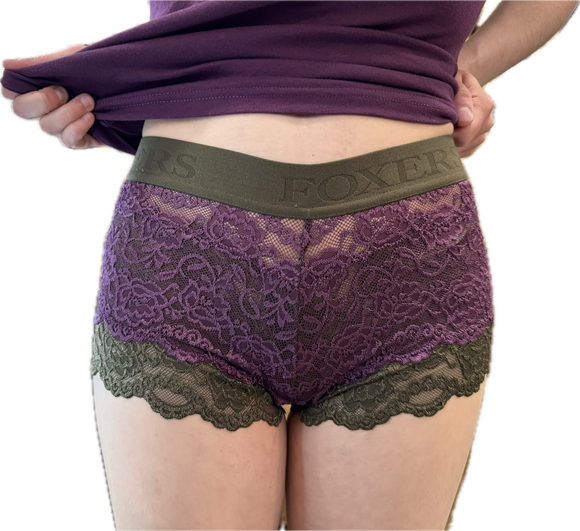 Foxers Mystic Mulberry Lace Boxer