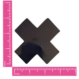 Black Wet Vinyl X Factor Nipple Cover Pasties