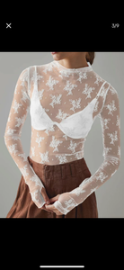 Sheer Floral Lace Top