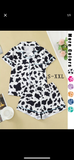 Cow Print Pajama Set