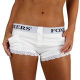Foxers Women's White Boxer Briefs-XXXL
