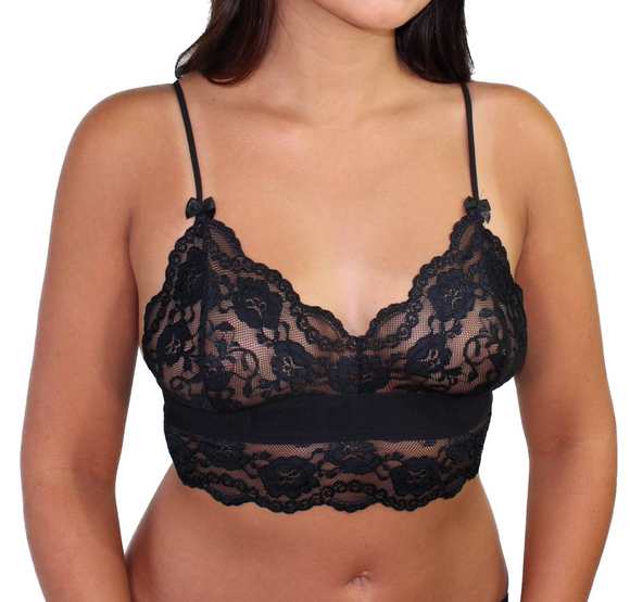 Foxers Black Lace Bikini Bralette