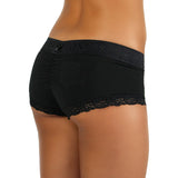 Foxers Black Boyshort with Black FOXERS Logo Band
