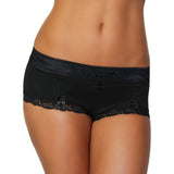 Foxers Black Boyshort with Black FOXERS Logo Band