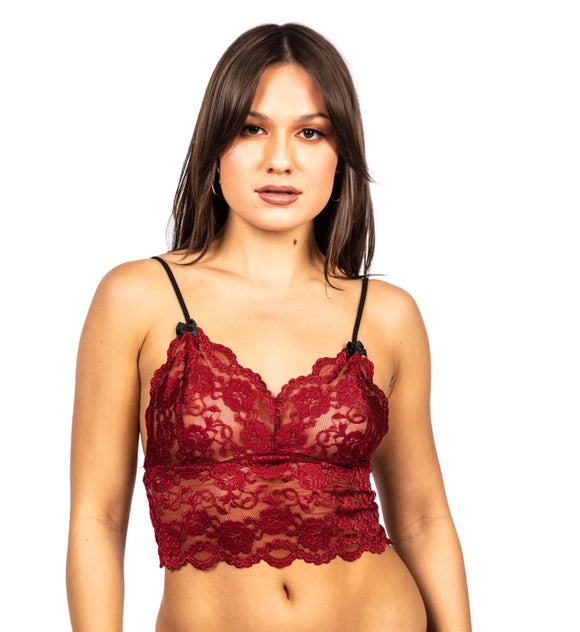 FOXERS Black Cherry Lace Cami