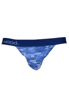 Wood Jock Strap Blue Camo