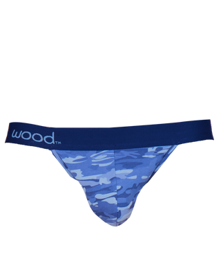 Wood Jock Strap Blue Camo