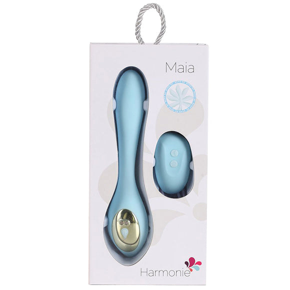 Maia Harmonie Remote Control Bendable Couples Vibrator-Blue