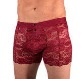 Men's Black Cherry lace boxer briefs FOXERS