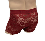 Men's Black Cherry lace boxer briefs FOXERS